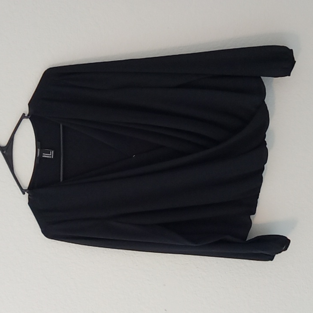 Black, Forever 21 long sleeve blouse